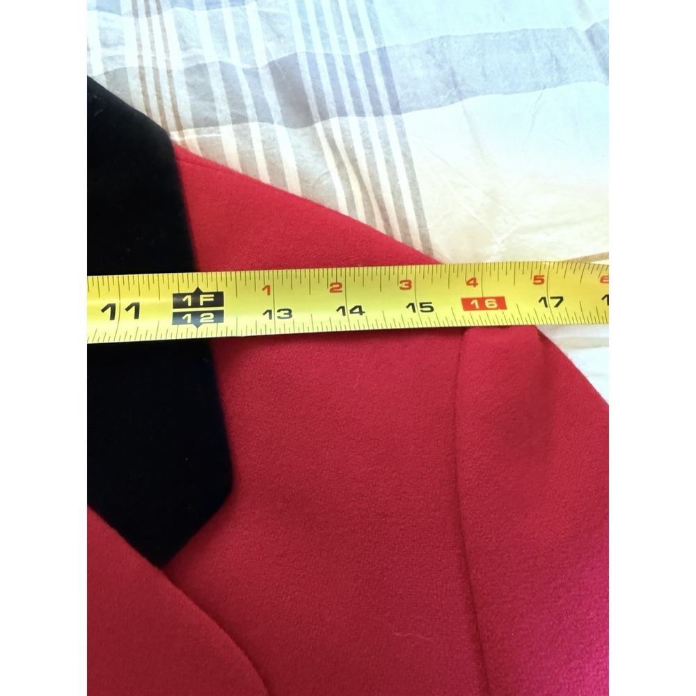 Vtg Pendleton Red Virgin Wool Riding Jacket~Sz 8~Velvet Collar Tailored Luxury - Picture 13 of 16